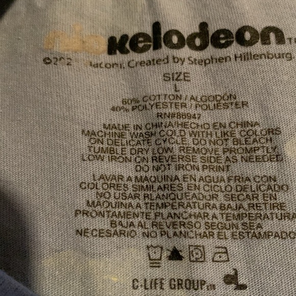 Nickelodeon cropped graphicSpongeBob Tee shirt Large many faces of SpongeBob - Picture 3 of 5